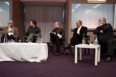 Alain Ducasse, Guillaume Durand, Joël Robuchon, Marc Haeberlin y Santi Santamaria, en Sirest. 