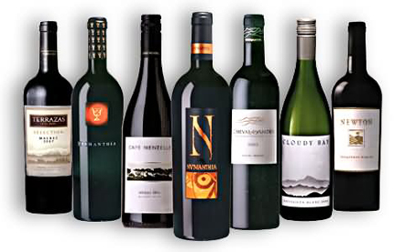 Algunos de los vinos de Estates & Wines