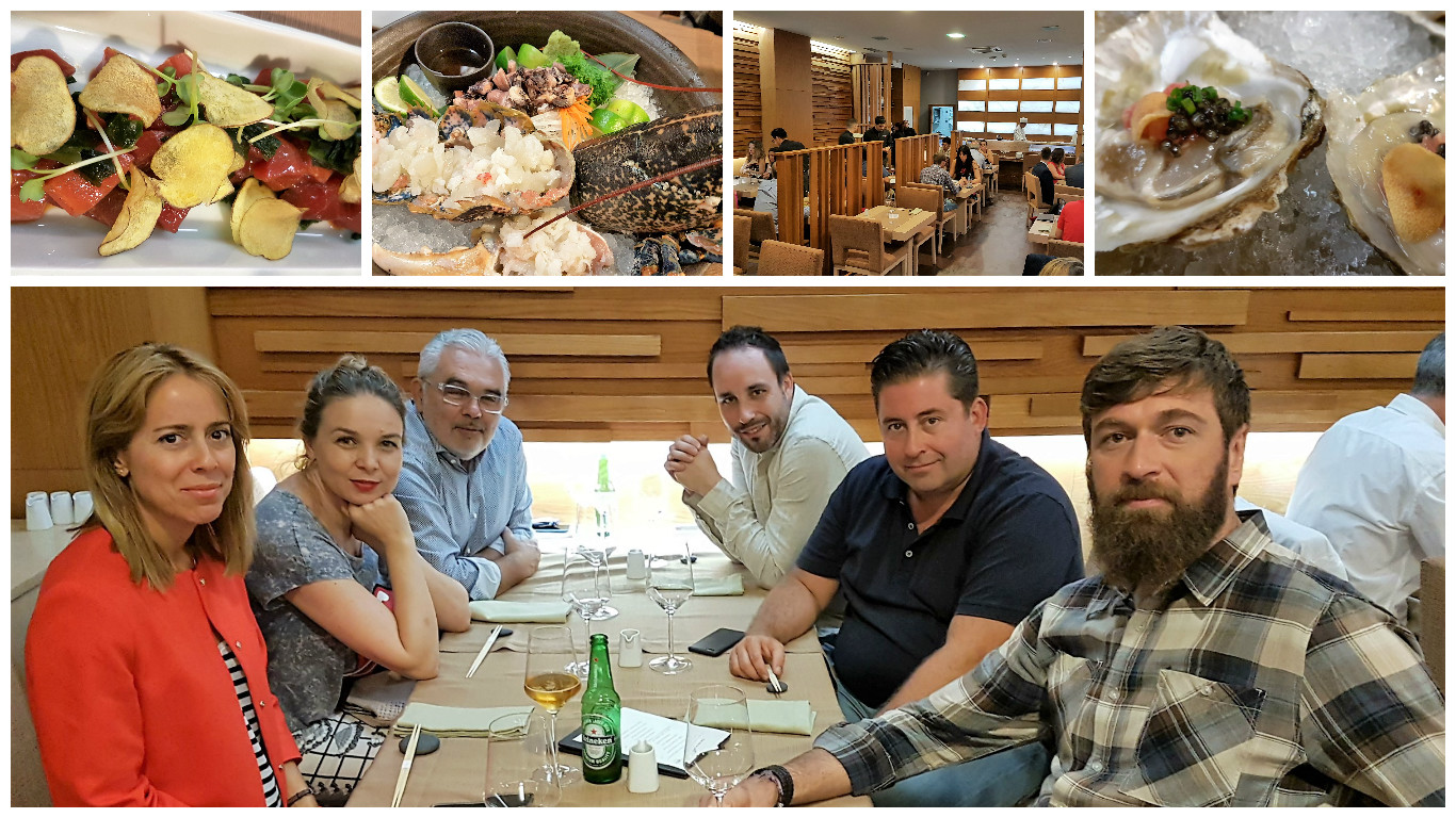 Atún, bogavante, comedor, ostras. Laura, Cris, Toño, Fran Segura, Fran Relea y Julius. Kazán. Santa Cruz de Tenerife. Fotos Xavier Agulló