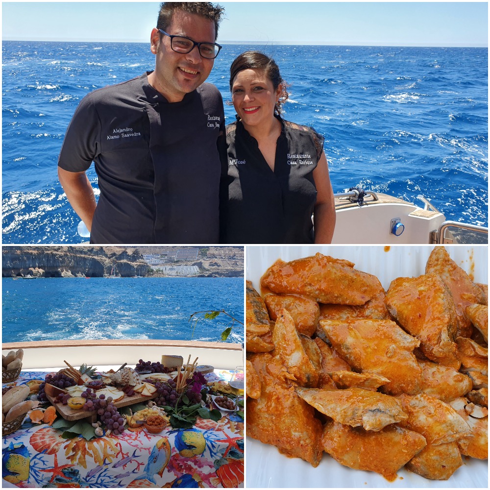 Alejandro y María José (Casa Enrique). Lunch a bordo... III Feria del Atún y el Mar. Mogán. Gran Canaria. Fotos: Xavier Agulló.