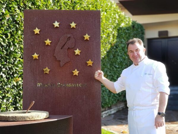 Martín Berasategui en su restaurante de Lasarte