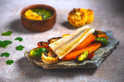 Pejerrey con verduras. Foto Autora Valeria Otero .