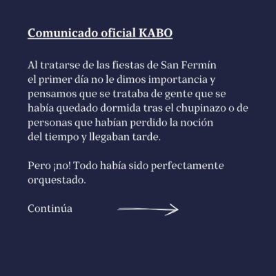 Kabo denuncia una campaña de reservas falsas en San Fermín 2