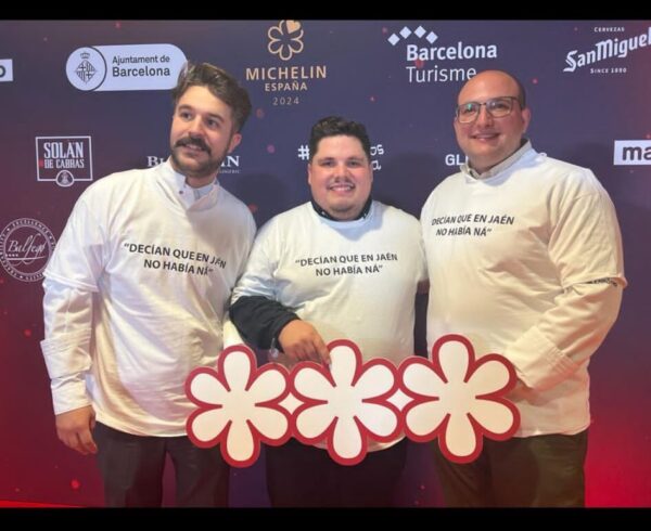 Juan Carlos García, Juanjo Mesa y Javier Jurado, en la gala Michelin 2023