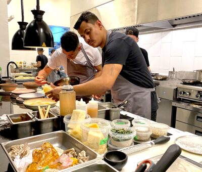 Santiago Patilño dirige la cocina del reatauante. Foto, Ostería Local.