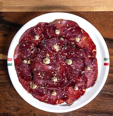 Bresaola de bufalo. Foto, Rodolfo Reich.