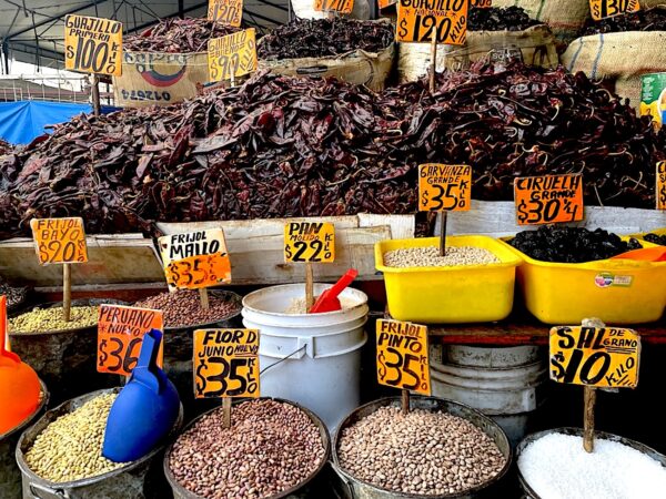 Chiles secos Mercado de La Merced. Foto, Paloma García Castillejos.